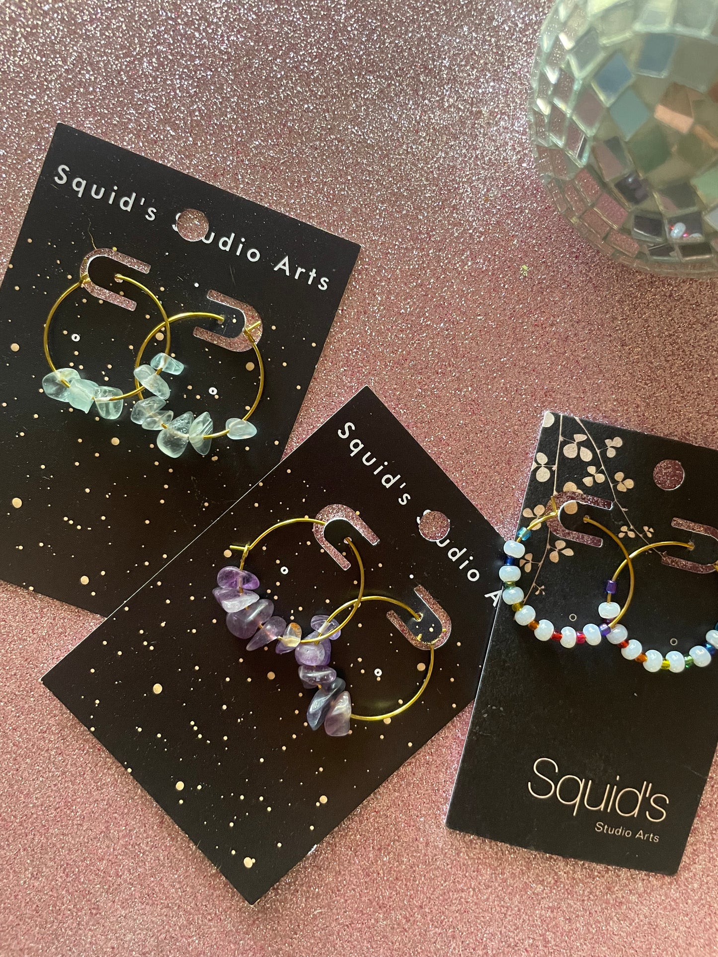 Beaded Hoops