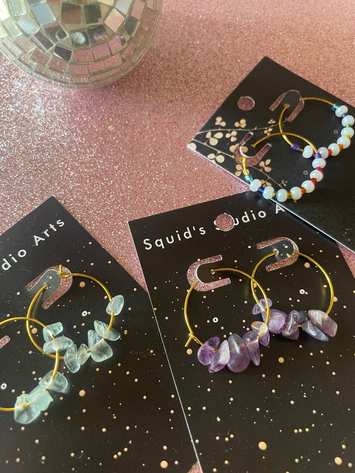 Beaded Hoops